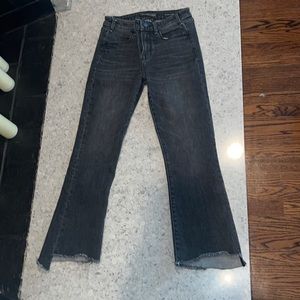 Abercrombie & Fitch High Rise Cropped Flare Jean Sz 25